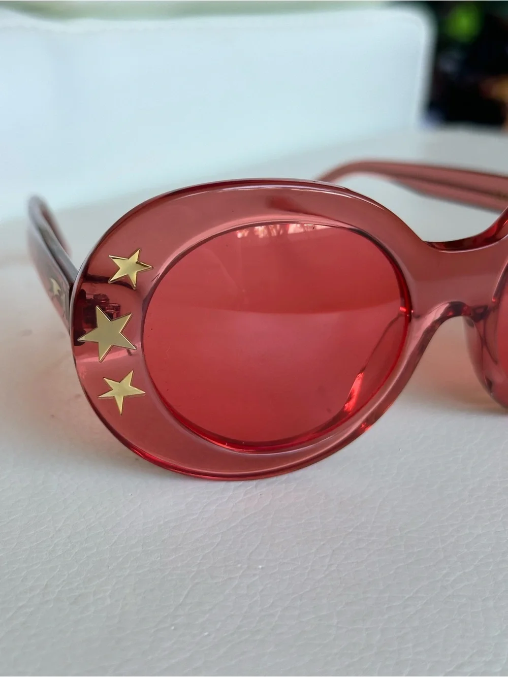 Poppy Lissiman ‘dakota’ in strawberry 🍓 round pink clear + gold star accents